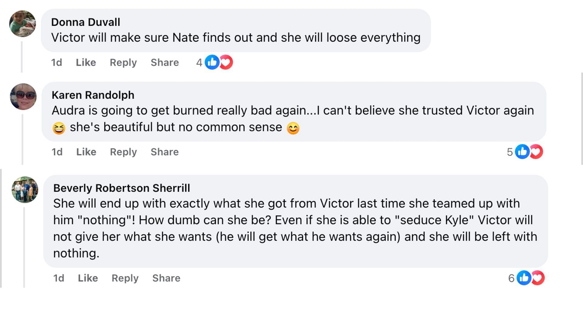 Screenshot from a Facebook post (Image via Facebook/@The Young & the Restless Official)